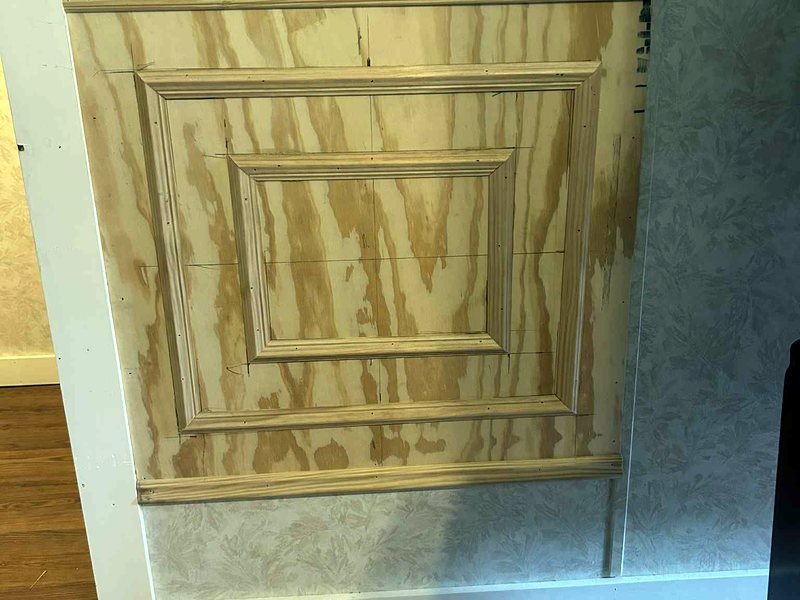 Custom trim panel built by hand for a Central Arkansas home